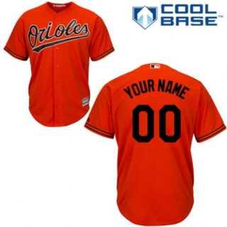 Women's Baltimore Orioles Orange Customized Jersey