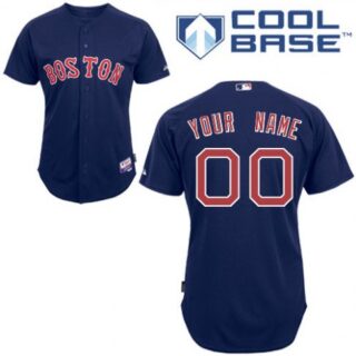 Women's Boston Red Sox Navy Blue Customized Jersey