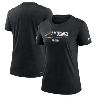 Women's Buffalo Bills 2022 Black Crucial Catch Performance T-Shirt(Run Small)