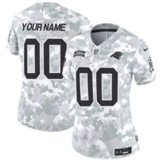 Women's Carolina Panthers Active Player Custom 2024 F.U.S.E Arctic Camo Salute To Service Limited Stitched Football Jersey(Run Small)