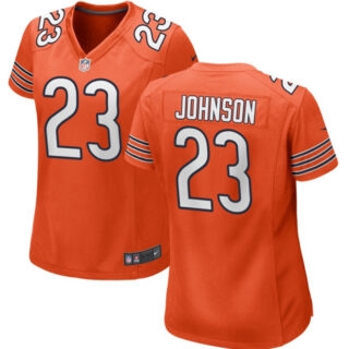 Women's Chicago Bears #23 Roschon Johnson Orange Stitched Game Jersey(Run Small)