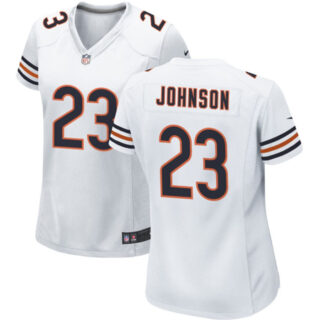 Women's Chicago Bears #23 Roschon Johnson White Stitched Game Jersey(Run Small)
