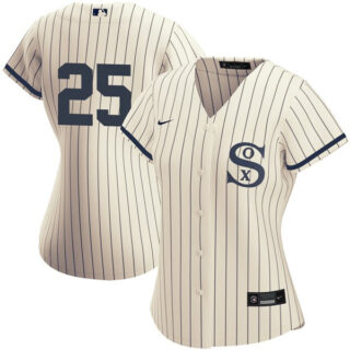 Women's Chicago White Sox Field of Dreams #25 Andrew Vaughn Cream Jersey