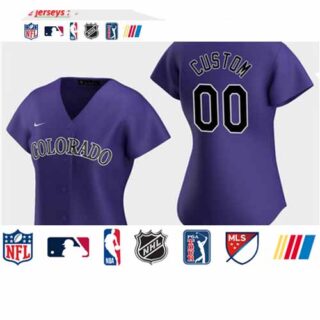 Women's Custom Colorado Rockies 2020 Purple Alternate Replica Jersey
