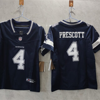Women's Dallas Cowboys #4 Dak Prescott Navy 2023 F.U.S.E. Limited Stitched Jersey(Run Small)