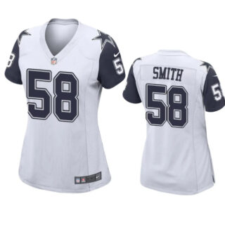Women's Dallas Cowboys #58 Mazi Smith White Stitched Football Game Jersey(Run Small)