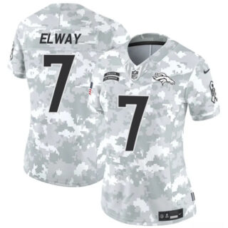 Women's Denver Broncos #7 John Elway 2024 F.U.S.E Arctic Camo Salute To Service Limited Stitched Jersey(Run Small)