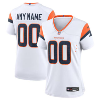 Women's Denver Broncos Active Player Custom White 2024 Stitched Jersey(Run Small)