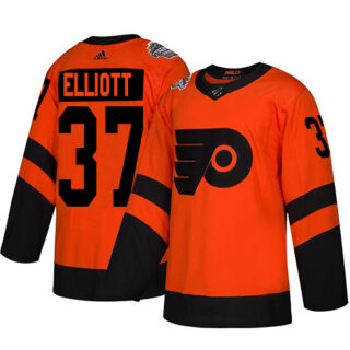 Women's Flyers #37 Brian Elliott Orange Authentic 2019 Stadium Series Women's Stitched Hockey Jersey