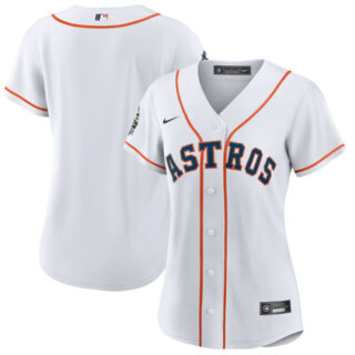 Women's Houston Astros Blank White 2022 World Series Cool Base Stitched Baseball Jersey(Run Small)