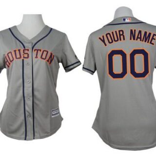 Women's Houston Astros Customized Gray Jersey