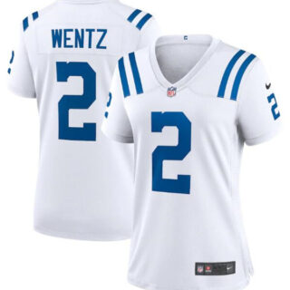 Women's Indianapolis Colts #2 Carson Wentz White Vapor Untouchable Limited Stitched Jersey(Run Small)