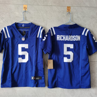 Women's Indianapolis Colts #5 Anthony Richardson Blue 2024 F.U.S.E. Vapor Stitched Jersey(Run Small)