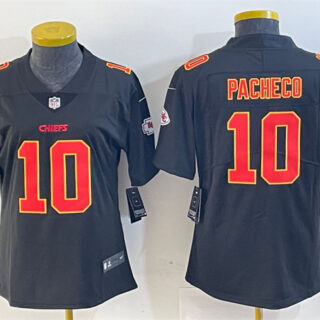Women's Kansas City Chiefs #10 Isiah Pacheco Black Vapor Untouchable Limited Stitched