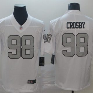 Women's Las Vegas Raiders #98 Maxx Crosby White Color Rush Limited Stitched Jersey(Run Small)