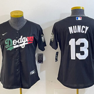 Women's Los Angeles Dodgers #13 Max Muncy Black Mexico Stitched Jersey(Run Small)