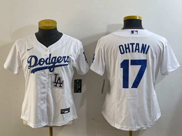 Women's Los Angeles Dodgers #17 Miguel Vargas White Cool Base Stitched Baseball Jerseys