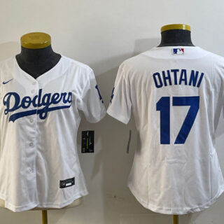 Women's Los Angeles Dodgers #17 Miguel Vargas White Cool Base Stitched Baseball Jersey