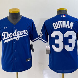 Women's Los Angeles Dodgers #33 James Outman Royal Stitched Jersey(Run Small)