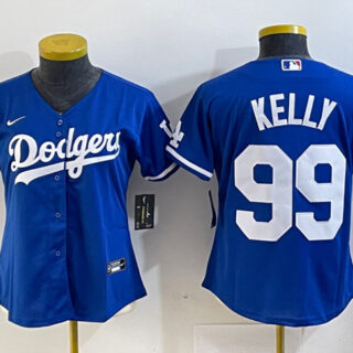Women's Los Angeles Dodgers #99 Joe Kelly Blue Stitched Jersey(Run Small)