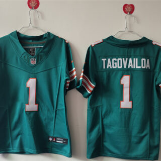 Women's Miami Dolphins #1 Tua Tagovailoa Aqua F.U.S.E Vapor Untouchable Stitched Jersey(Run Small)