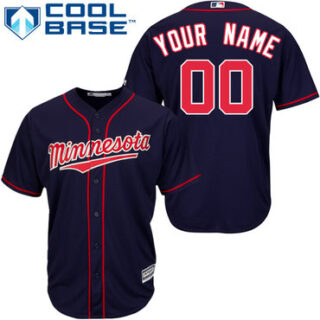 Women's Minnesota Twins Navy Blue MLB Alternate Customized Jersey