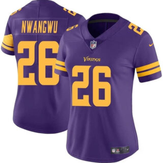 Women's Minnesota Vikings #26 Kene Nwangwu Purple Color Rush Limited Stitched Jersey(Run Small)