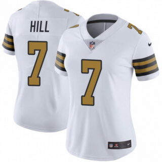 Women's New Orleans Saints #7 Taysom Hill Nike Color Rush Jersey - Limited White