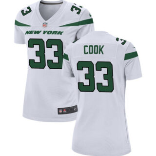 Women's New York Jets #33 Dalvin Cook White Stitched Football Jersey(Run Small)