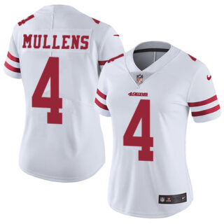 Women's Nike 49ers #4 Nick Mullens White Women's Stitched NFL Vapor Untouchable Limited Jersey