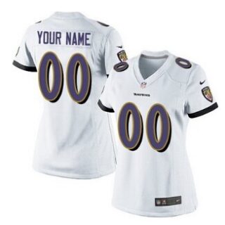 Women's Nike Baltimore Ravens Customized White Jersey