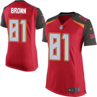Women's Nike Buccaneers #81 Antonio Brown Red Team Color Women's Stitched NFL New Elite Jersey