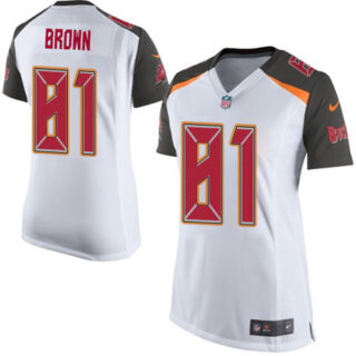 Women's Nike Buccaneers #81 Antonio Brown White Women's Stitched NFL New Elite Jersey