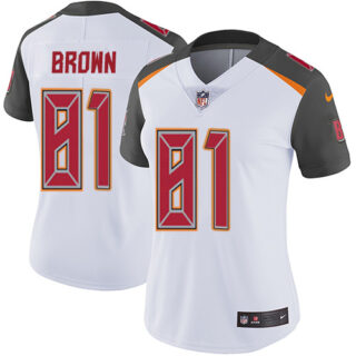Women's Nike Buccaneers #81 Antonio Brown White Women's Stitched NFL Vapor Untouchable Limited Jersey