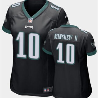 Women's Philadelphia Eagles #10 Gardner Minshew II Black Vapor Untouchable Limited Stitched Football Jersey(Run Small)