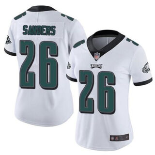 Women's Philadelphia Eagles #26 Miles Sanders White Vapor Untouchable Limited Stitched Football Jersey(Run Small)