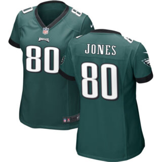 Women's Philadelphia Eagles #80 Julio Jones Green Stitched Football Jersey(Run Small)