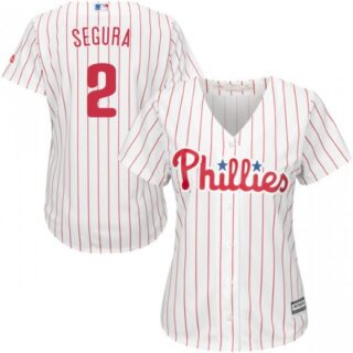Women's Philadelphia Phillies #2 Jean Segura White Cool Base Home Jersey