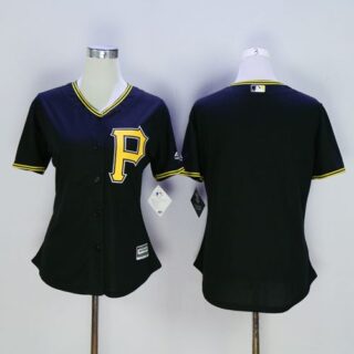 Women's Pirates Customized Black Fashion Stitched MLB Jersey