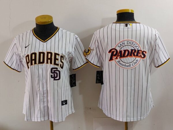 Women's San Diego Padres Big Logo Cool Base Stitched Baseball Jerseys