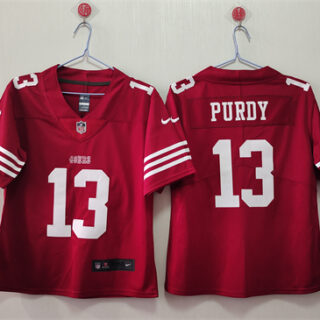 Women's San Francisco 49ers #13 Brock Purdy Red Vapor Stitched Jersey(Run Small)