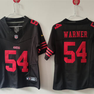 Women's San Francisco 49ers #54 Fred Warner Black F.U.S.E Vapor Untouchable Stitched Jersey(Run Small)