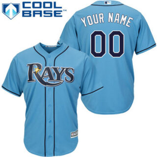 Women's Tampa Bay Rays Customized Light Blue Jersey