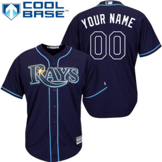 Women's Tampa Bay Rays Customized Navy Blue Jersey