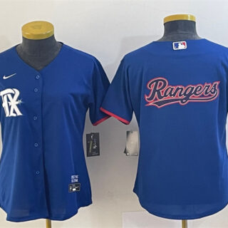 Women's Texas Rangers Royal 2023 City Connect With Patch Stitched Baseball Jersey(Run Small)