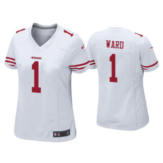 Women 49ers #1 Jimmie Ward White Vapor limited Jersey