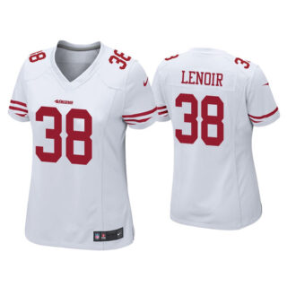Women 49ers #38 Deommodore Lenoir White Jersey