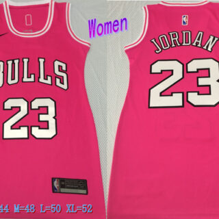 Women Bulls 23 Michael Jordan Pink Women Nike Swingman Jersey
