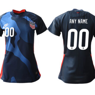 Women Custom USA Away Jersey