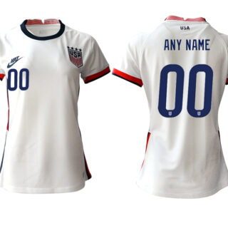 Women Custom USA Home Jersey